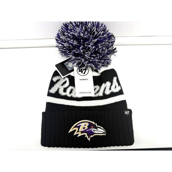 47 Accessories - '47 Women's Baltimore Ravens Black Spirited Cuffed Knit Beanie